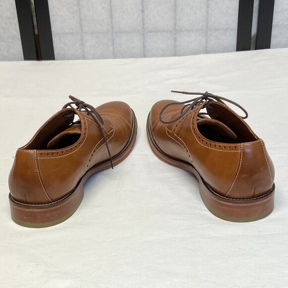 Johnston & Murphy J Murphy Hughes Cognac Leather Derby Lace Up Oxford Shoes 11 main image 4